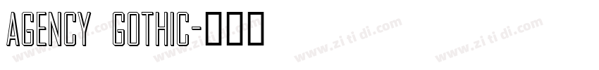 Agency Gothic字体转换